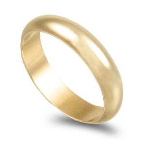 Aliança ouro amarelo  Meia Cana Alta 5.5gr
