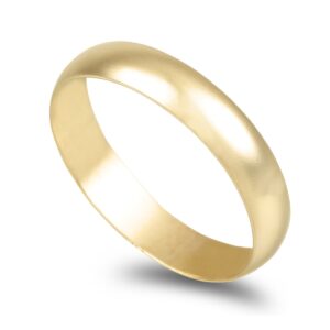 Aliança ouro amarelo  Meia Cana Vistosa 4,0 mm