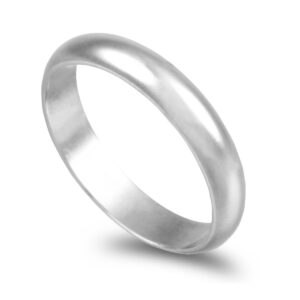 Aliança ouro branco  Meia Cana Alta 4,5gr