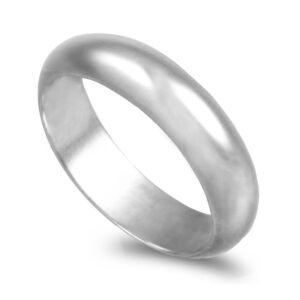 Aliança ouro branco  Meia Cana Alta 7,5gr