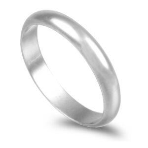 Aliança ouro branco  Meia Cana Alta 3,5gr