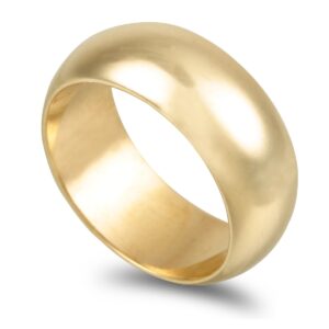 Aliança ouro amarelo Meia Cana Média 8,0mm