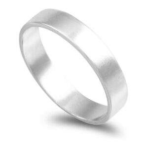 OAL0315 Aliança ouro branco anilha 4,0mm