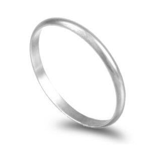 Aliança ouro branco  Meia Cana Alta 1,3gr