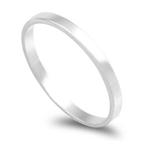 Aliança ouro branco anilha 2,0mm