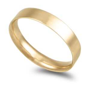 OAL0667 Aliança ouro amarelo anilha amêndoada 3,5mm