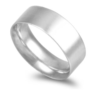 Aliança ouro branco anilha amêndoada 8,0mm