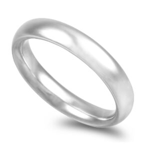 OAL0699 Aliança ouro branco Amêndoa 4,5mm