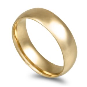 Aliança ouro amarelo Amêndoa Leve 6,0mm