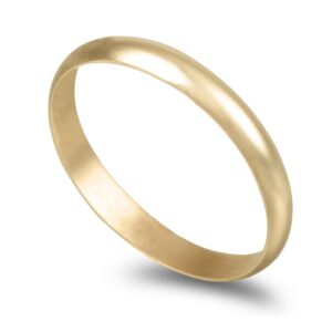 Aliança ouro amarelo Meia Cana Média 3,0mm