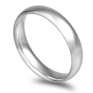Aliança ouro branco Amêndoa Leve 4,0mm