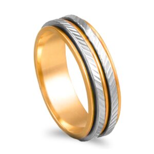 OAL0013 Aliança em ouro com lapidação - 6mm