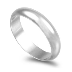 OAL0265 Aliança ouro branco Meia Cana Alta 5,5gr