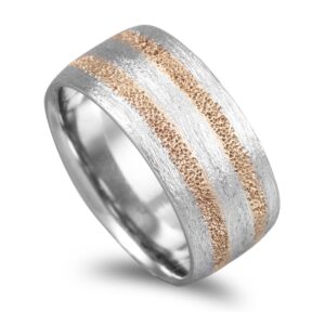 OAL0325 Aliança Bicolor Com 8mm De Largura