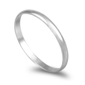 OAL0549 Aliança ouro branco Meia Cana Média 2,0mm