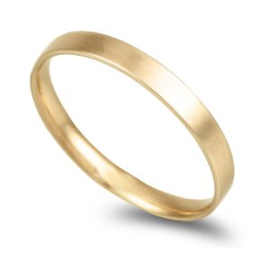 OAL1103 Aliança ouro amarelo anilha amêndoada 2,5mm