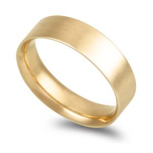 OAL1105 Aliança ouro amarelo anilha amêndoada 5,5mm