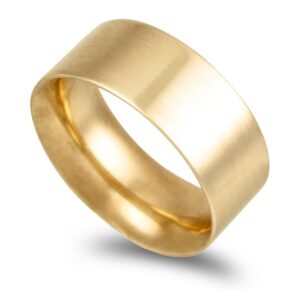 OAL1108 Aliança ouro amarelo anilha amêndoada 9,0mm