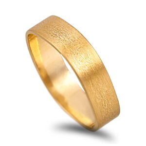 OAL1136 Aliança quadrada em ouro franco - 5mm de largura