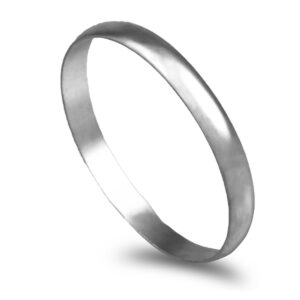 OAL1402 Aliança ouro branco Meia Cana Vistosa Leve 2,2mm