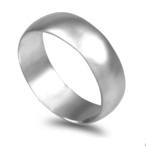Aliança ouro branco Meia Cana Vistosa Leve 5,5mm