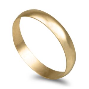 Aliança ouro amarelo Meia Cana Vistosa Leve 3,5mm