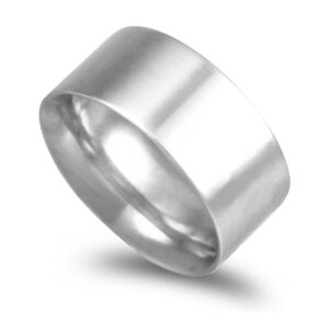 OAL1419 Aliança ouro branco anilha amêndoada 10,0mm
