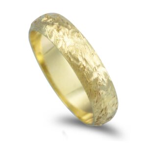 OAL1298 Aliança ouro verde - 5mm de largura