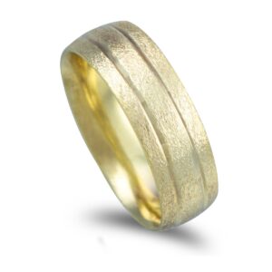 OAL1305 Aliança ouro verde - 6mm de largura