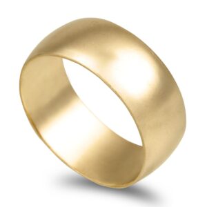 Aliança ouro amarelo Meia Cana Vistosa Leve 7,5mm